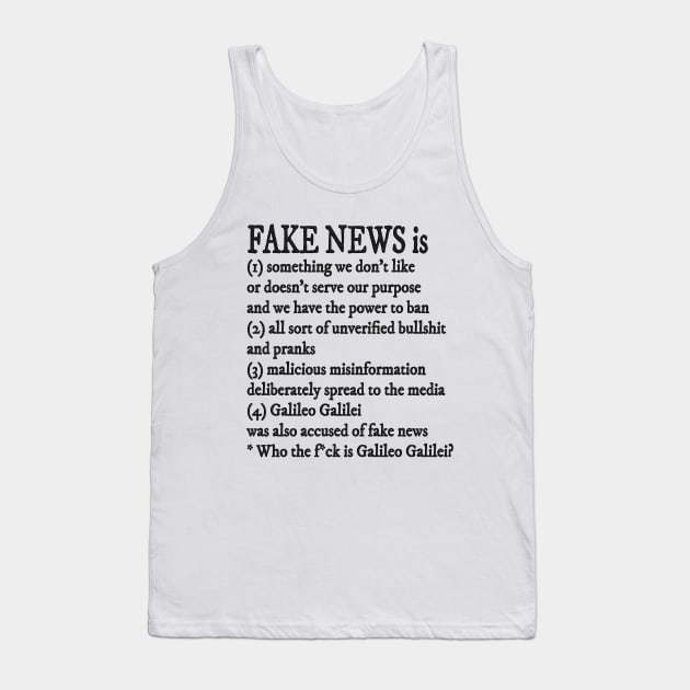 Fake News: A Definition Tank Top by black8elise